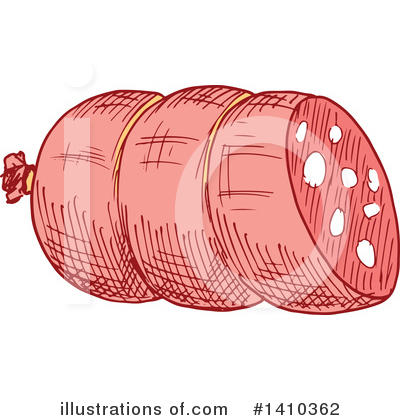Sausage Clipart #1410362 by Vector Tradition SM