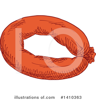 Royalty-Free (RF) Sausage Clipart Illustration by Vector Tradition SM - Stock Sample #1410363