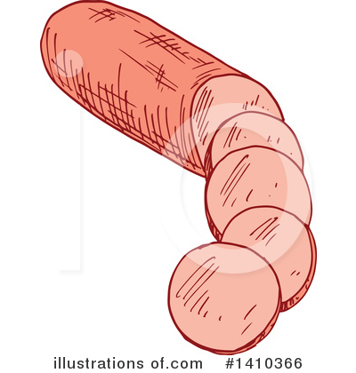 Sausage Clipart #1410366 by Vector Tradition SM