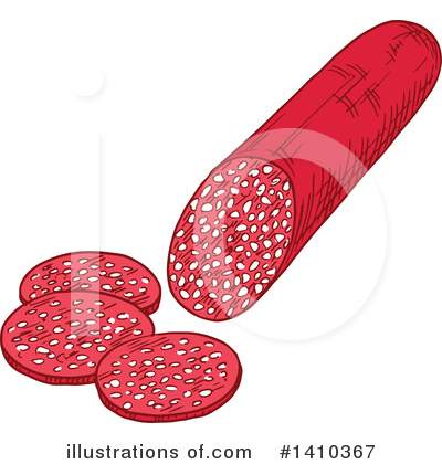 Sausage Clipart #1410367 by Vector Tradition SM
