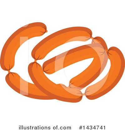 Sausage Clipart #1434741 by Vector Tradition SM