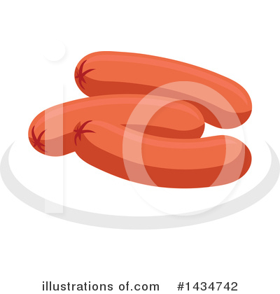Sausage Clipart #1434742 by Vector Tradition SM
