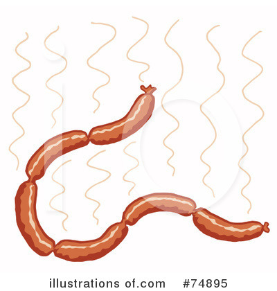 Royalty-Free (RF) Sausage Clipart Illustration by LaffToon - Stock Sample #74895