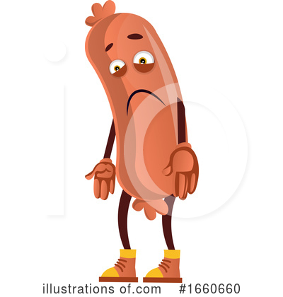 Royalty-Free (RF) Sausage Mascot Clipart Illustration by Morphart Creations - Stock Sample #1660660