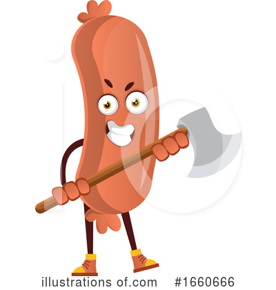 Royalty-Free (RF) Sausage Mascot Clipart Illustration by Morphart Creations - Stock Sample #1660666
