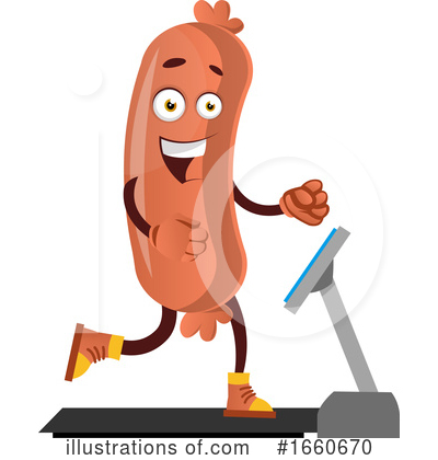 Royalty-Free (RF) Sausage Mascot Clipart Illustration by Morphart Creations - Stock Sample #1660670