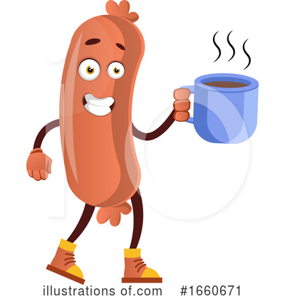 Royalty-Free (RF) Sausage Mascot Clipart Illustration by Morphart Creations - Stock Sample #1660671
