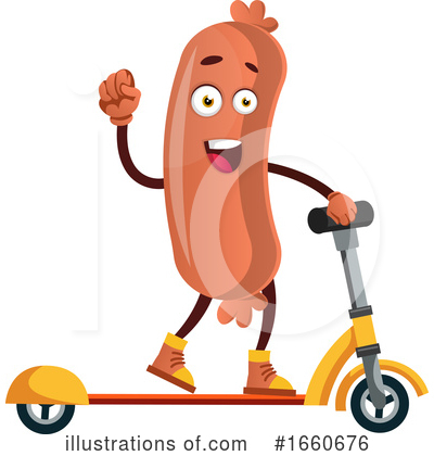 Royalty-Free (RF) Sausage Mascot Clipart Illustration by Morphart Creations - Stock Sample #1660676