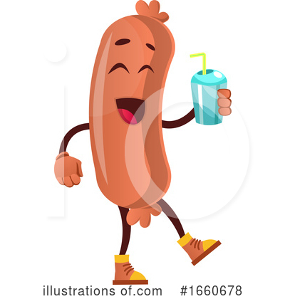 Royalty-Free (RF) Sausage Mascot Clipart Illustration by Morphart Creations - Stock Sample #1660678