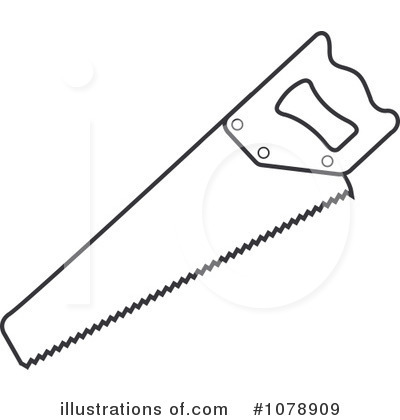 Royalty-Free (RF) Saw Clipart Illustration by Lal Perera - Stock Sample #1078909