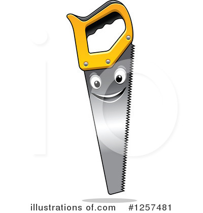 Hand Saw Clipart #1257481 by Vector Tradition SM
