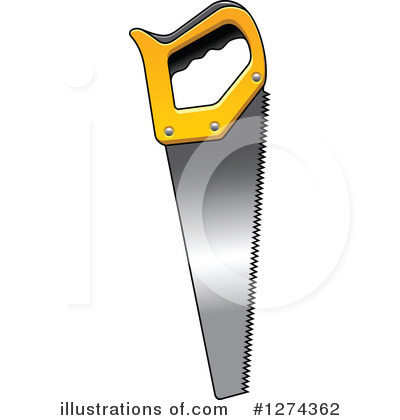 Hand Saw Clipart #1274362 by Vector Tradition SM