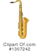 Saxophone Clipart #1307242 by Vector Tradition SM