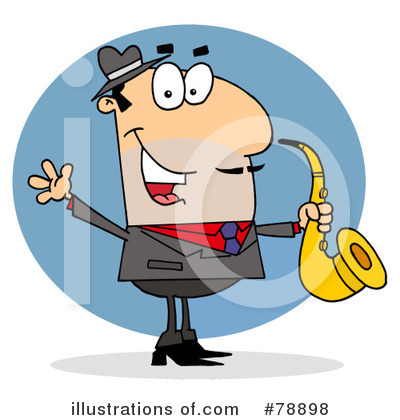 Royalty-Free (RF) Saxophone Clipart Illustration by Hit Toon - Stock Sample #78898