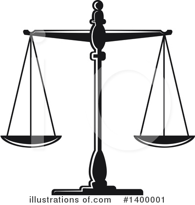 Scales Of Justice Clipart #1400001 by Vector Tradition SM