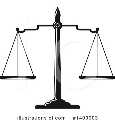 Scales Of Justice Clipart #1400003 by Vector Tradition SM
