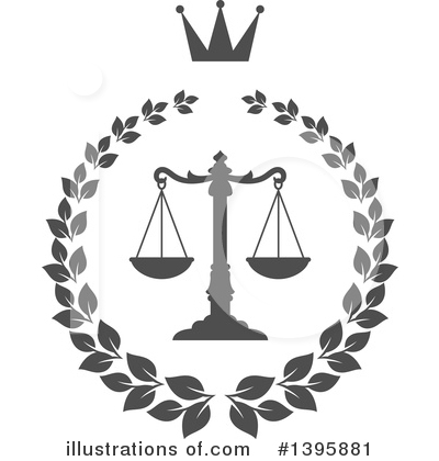 Scales Of Justice Clipart #1395881 by Vector Tradition SM
