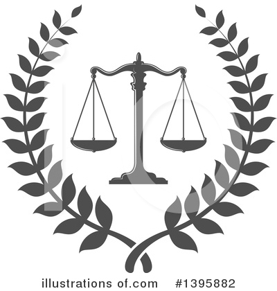 Scales Of Justice Clipart #1395882 by Vector Tradition SM