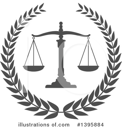 Scales Of Justice Clipart #1395884 by Vector Tradition SM