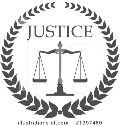 Scales Of Justice Clipart #1397480 by Vector Tradition SM