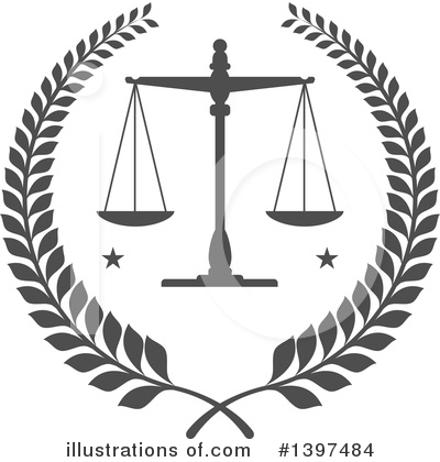 Scales Of Justice Clipart #1397484 by Vector Tradition SM