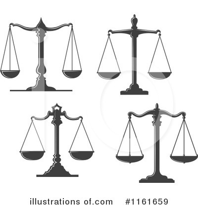 Royalty-Free (RF) Scales Of Justice Clipart Illustration by Vector Tradition SM - Stock Sample #1161659