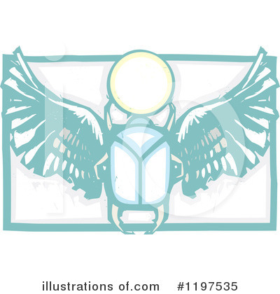 Royalty-Free (RF) Scarab Clipart Illustration by xunantunich - Stock Sample #1197535