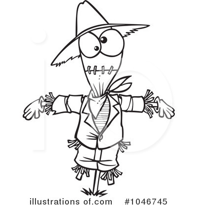 Royalty-Free (RF) Scarecrow Clipart Illustration by toonaday - Stock Sample #1046745