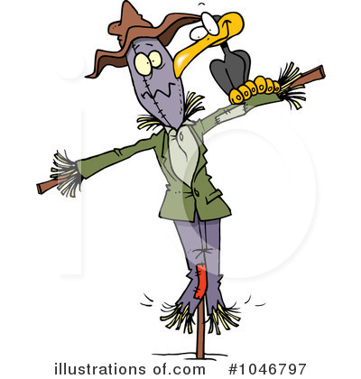 Royalty-Free (RF) Scarecrow Clipart Illustration by toonaday - Stock Sample #1046797