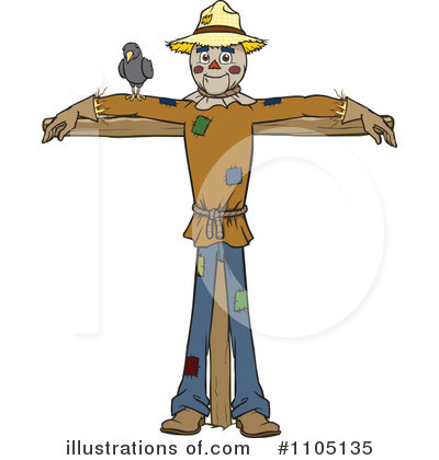 Royalty-Free (RF) Scarecrow Clipart Illustration by Cartoon Solutions - Stock Sample #1105135