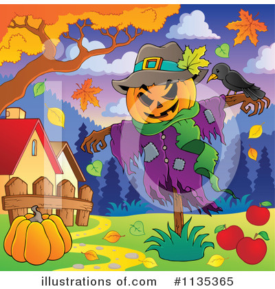 Royalty-Free (RF) Scarecrow Clipart Illustration by visekart - Stock Sample #1135365