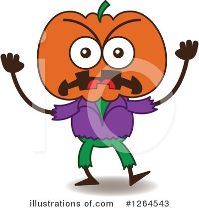 Royalty-Free (RF) Scarecrow Clipart Illustration by Zooco - Stock Sample #1264543
