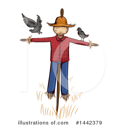 Royalty-Free (RF) Scarecrow Clipart Illustration by BNP Design Studio - Stock Sample #1442379