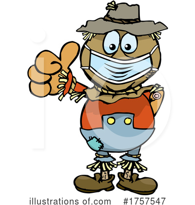 Royalty-Free (RF) Scarecrow Clipart Illustration by Dennis Holmes Designs - Stock Sample #1757547