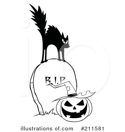 Royalty-Free (RF) Scared Cat Clipart Illustration by Hit Toon - Stock Sample #211581