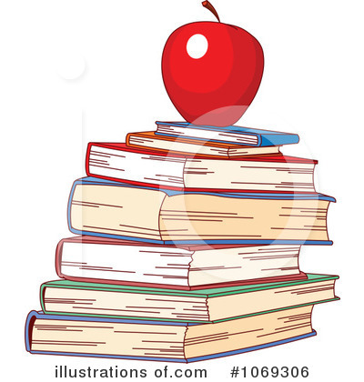 Royalty-Free (RF) School Books Clipart Illustration by Pushkin - Stock Sample #1069306