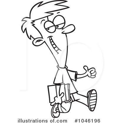 Royalty-Free (RF) School Boy Clipart Illustration by toonaday - Stock Sample #1046196