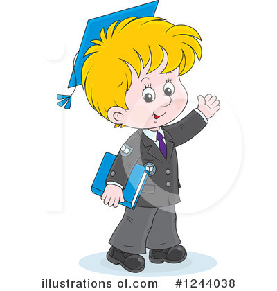 Royalty-Free (RF) School Boy Clipart Illustration by Alex Bannykh - Stock Sample #1244038