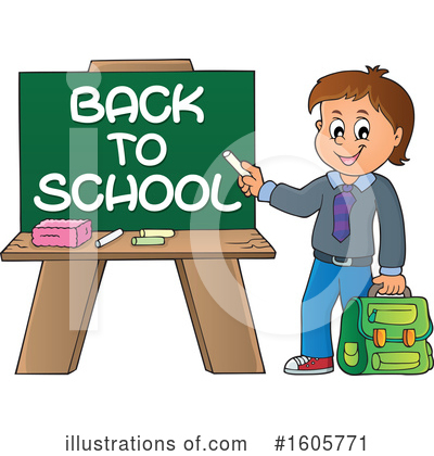 Royalty-Free (RF) School Boy Clipart Illustration by visekart - Stock Sample #1605771