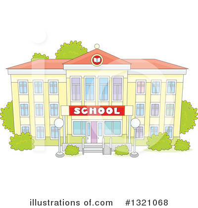 School Building Clipart #1321068 by Alex Bannykh