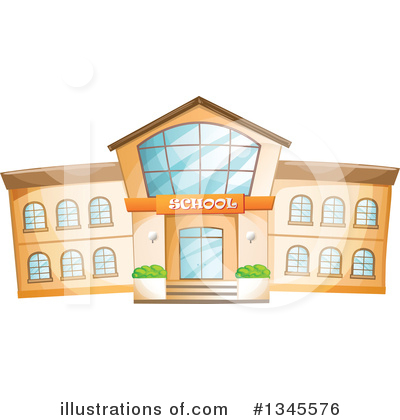 Royalty-Free (RF) School Building Clipart Illustration by merlinul - Stock Sample #1345576