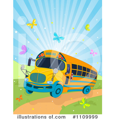 Royalty-Free (RF) School Bus Clipart Illustration by Pushkin - Stock Sample #1109999