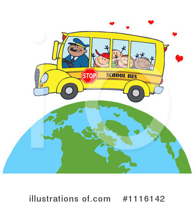 Royalty-Free (RF) School Bus Clipart Illustration by Hit Toon - Stock Sample #1116142
