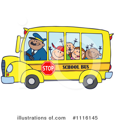 Royalty-Free (RF) School Bus Clipart Illustration by Hit Toon - Stock Sample #1116145