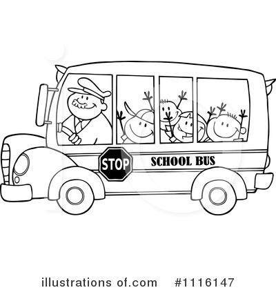 Royalty-Free (RF) School Bus Clipart Illustration by Hit Toon - Stock Sample #1116147