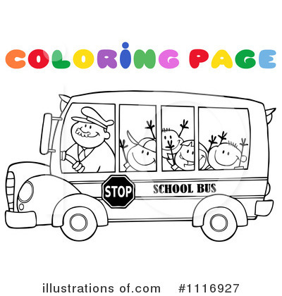 Royalty-Free (RF) School Bus Clipart Illustration by Hit Toon - Stock Sample #1116927
