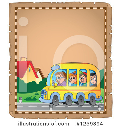 Royalty-Free (RF) School Bus Clipart Illustration by visekart - Stock Sample #1259894
