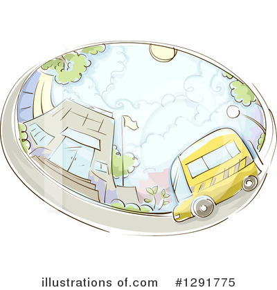 Royalty-Free (RF) School Bus Clipart Illustration by BNP Design Studio - Stock Sample #1291775