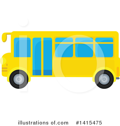 Royalty-Free (RF) School Bus Clipart Illustration by visekart - Stock Sample #1415475