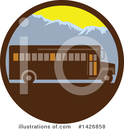 Royalty-Free (RF) School Bus Clipart Illustration by patrimonio - Stock Sample #1426858